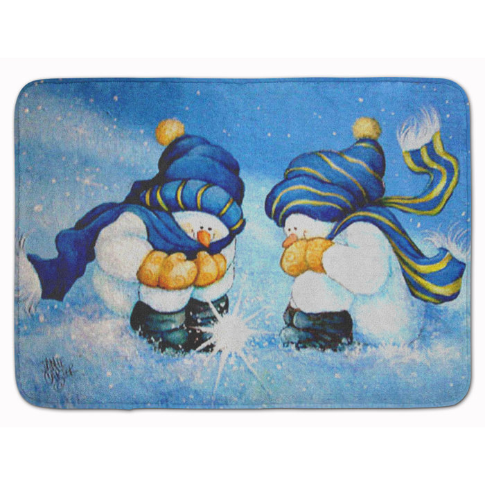 The Holiday Aisle Snowman We Believe In Magic Memory Foam Bath Rug