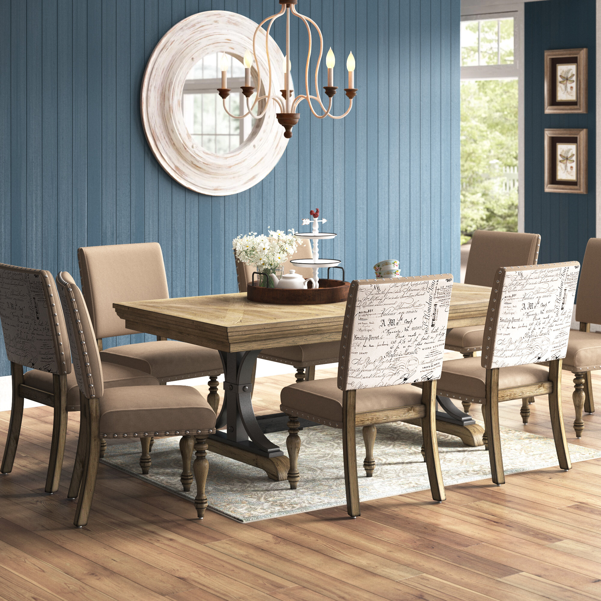 alfano 9 piece extendable dining set