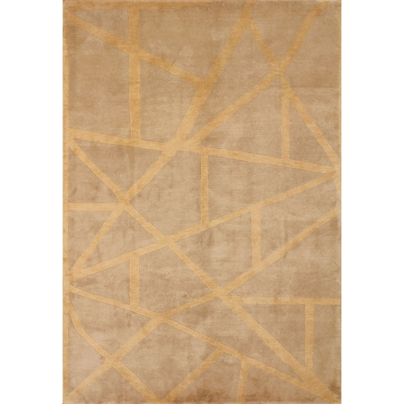 Corrigan Studio One Of A Kind Chetek Hand Knotted 2010s Beige Gold