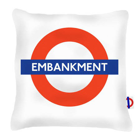 Gulf Breeze Embankment Tube Station Cushion London Transport