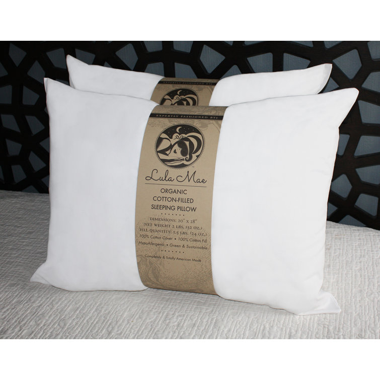 100 cotton filled pillows