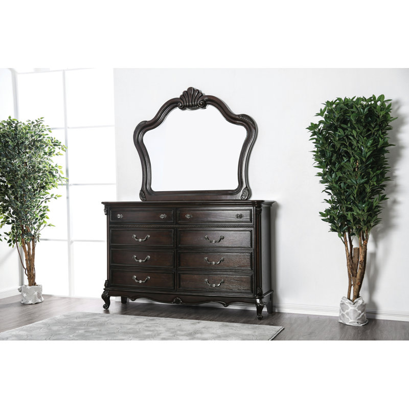 Rosdorf Park Demar 8 Drawer Double Dresser With Mirror Wayfair