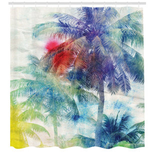 Shower Curtain With Palm Trees Wayfair