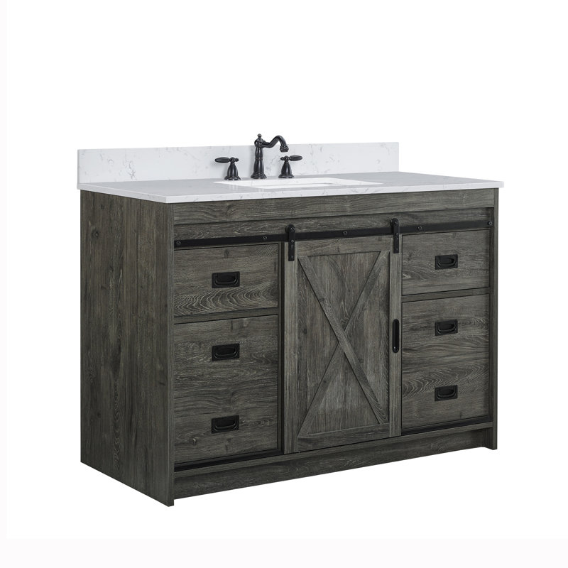 Gracie Oaks Ranesha 48 Single Bathroom Vanity Set Reviews Wayfair