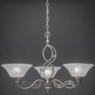 Go to store & view more images Thomason 3-Light Shaded Chandelier by Fleur De Lis Living