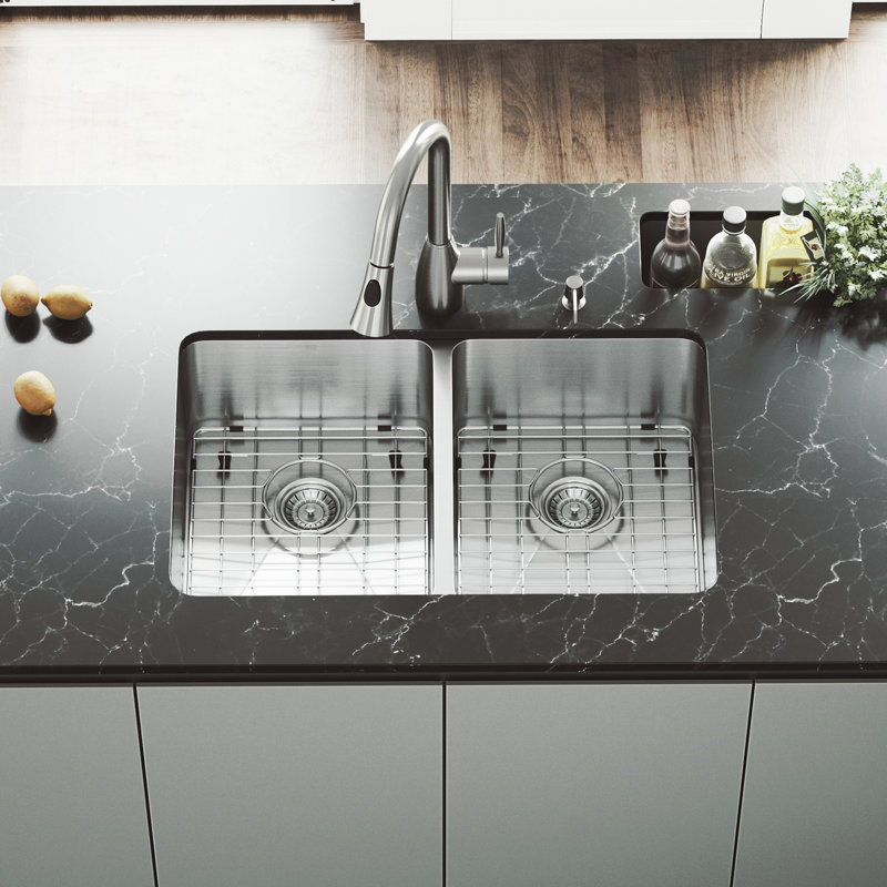 Vigo Newhall 29 L X 19 W Double Basin Undermount Kitchen Sink