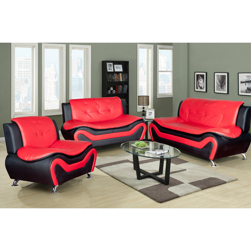 Orren Ellis Lauren Classical 3 Piece Conservatory Living Room Set