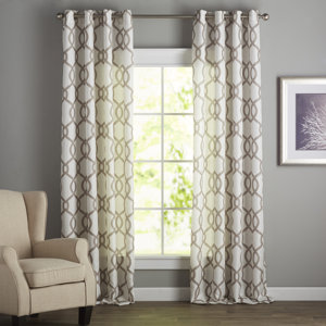 Plant City Geometric Room Darkening Grommet Curtain Panels (Set of 2)