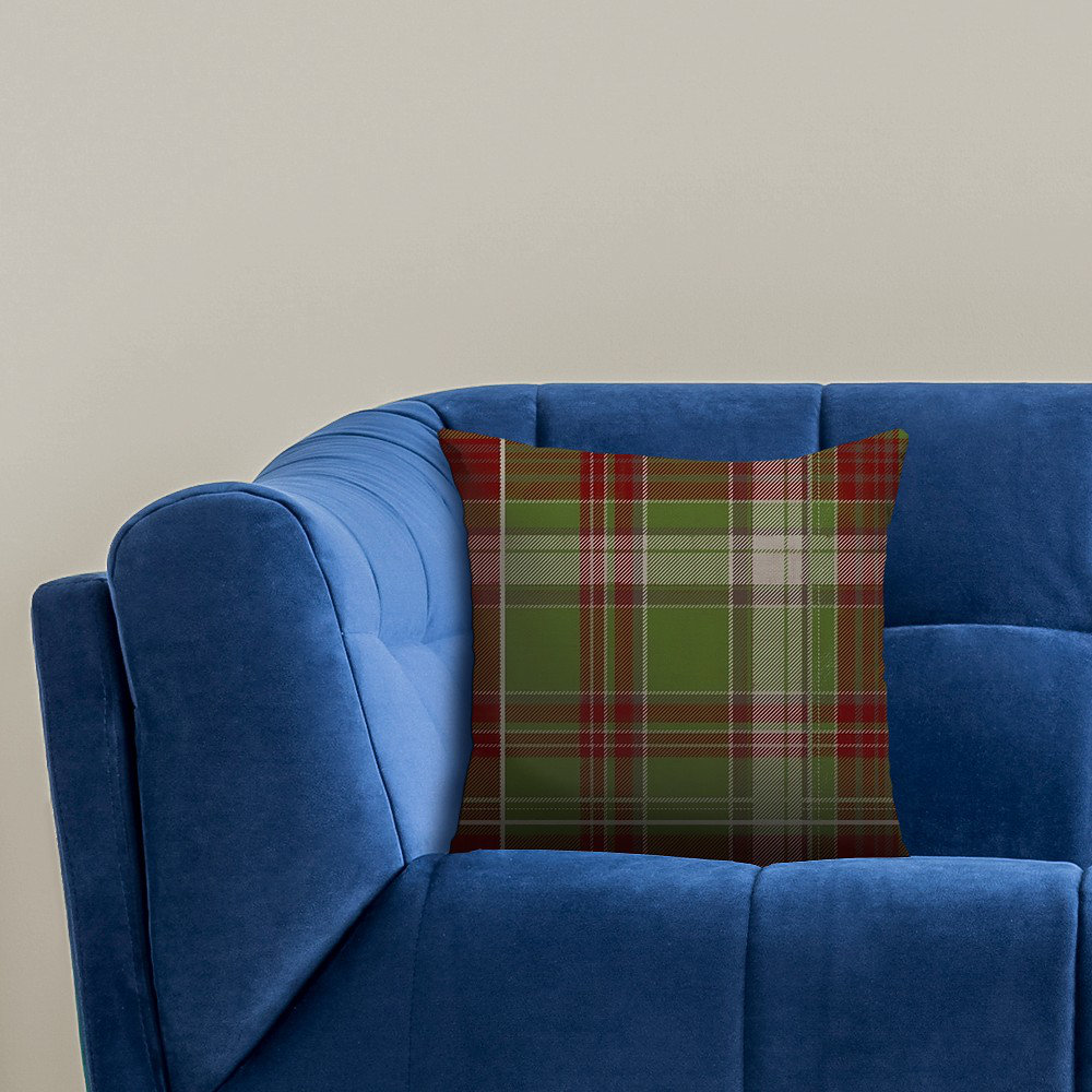 outdoor plaid pillows