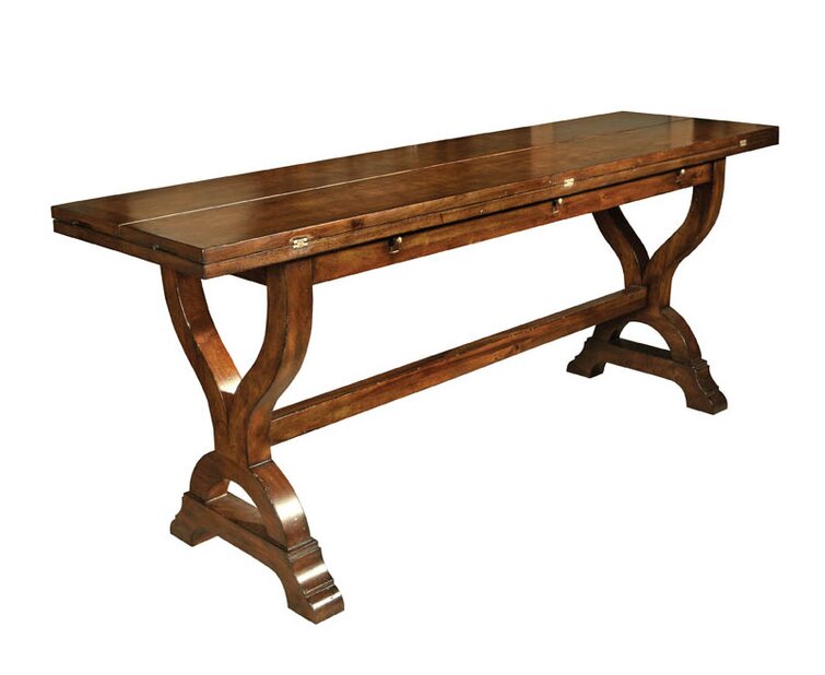 flip top trestle table