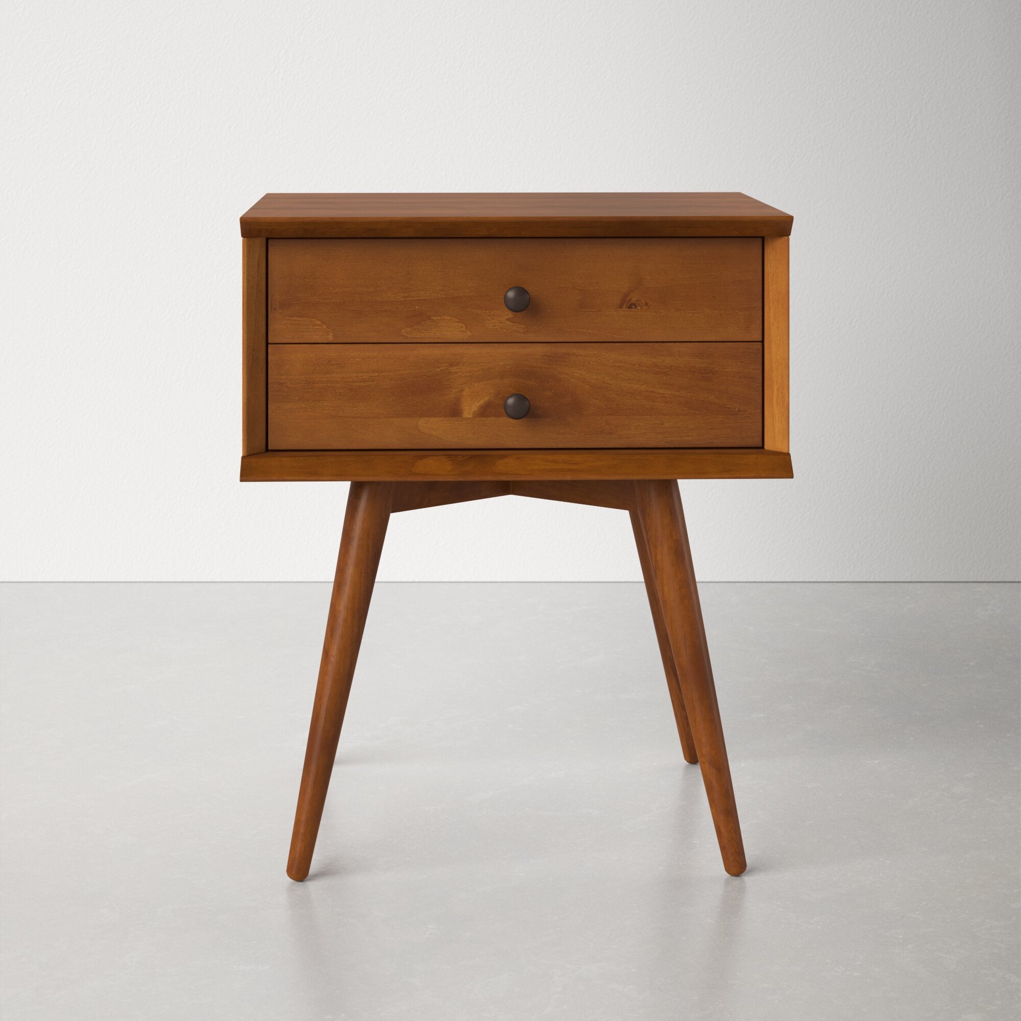 wooden night stand with drawers