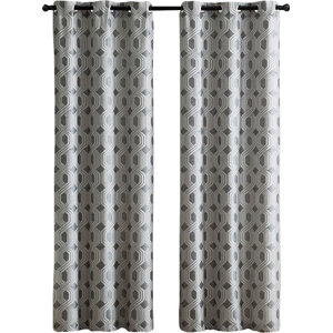 Audric Geometric Room Darkening Grommet Curtain Panels (Set of 2)