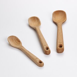 10 Piece Cooking Spoon Wood Beech 50 cm for non-Stick Pots and boiler 