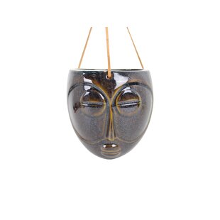 Mask Ceramic Hanging Basket By Present Time