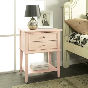 pale pink bedside table