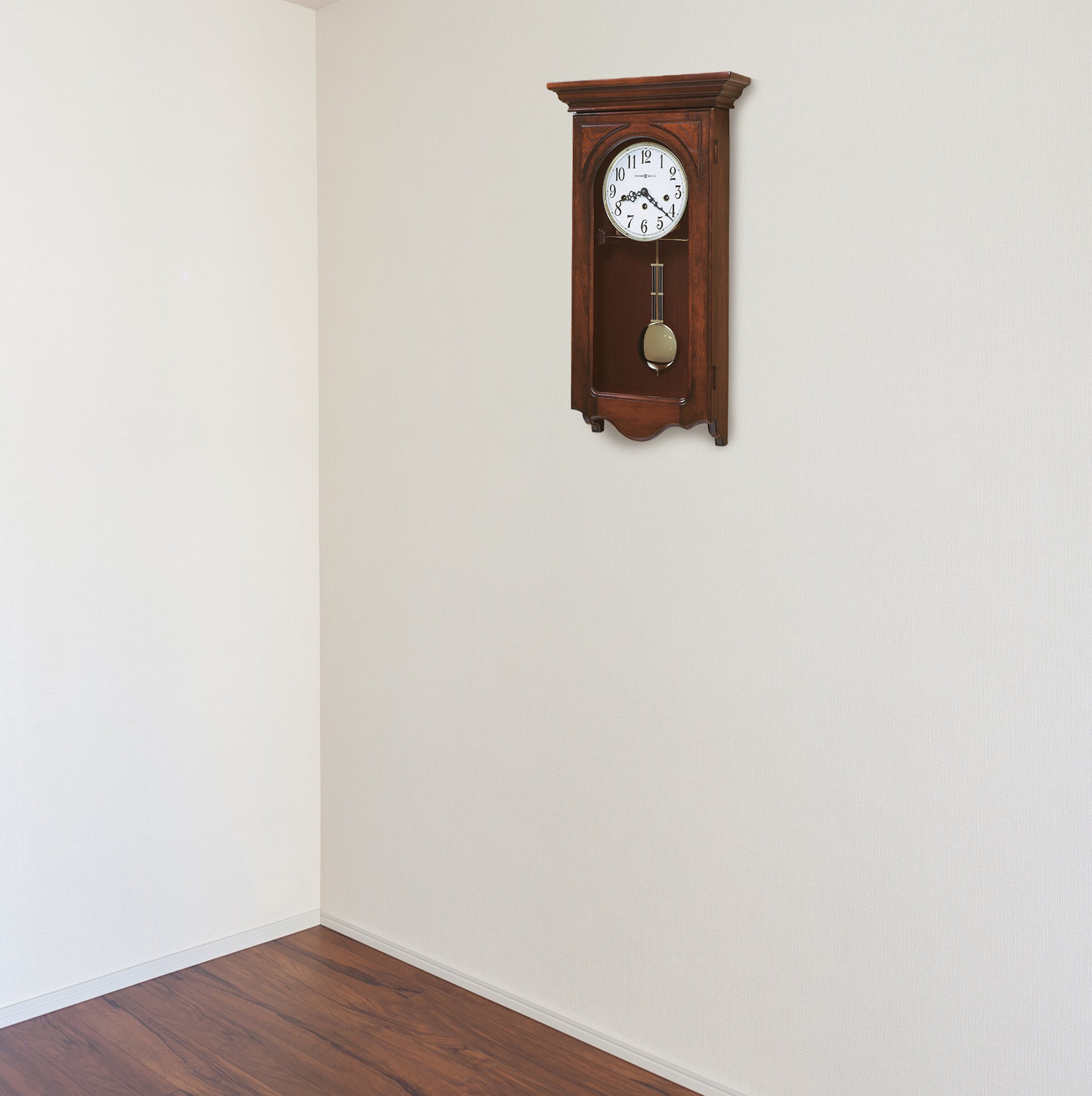 2.25" Mini Quartz Clock in Wood Casing with Brass Bezel 12" Chain Instructions 