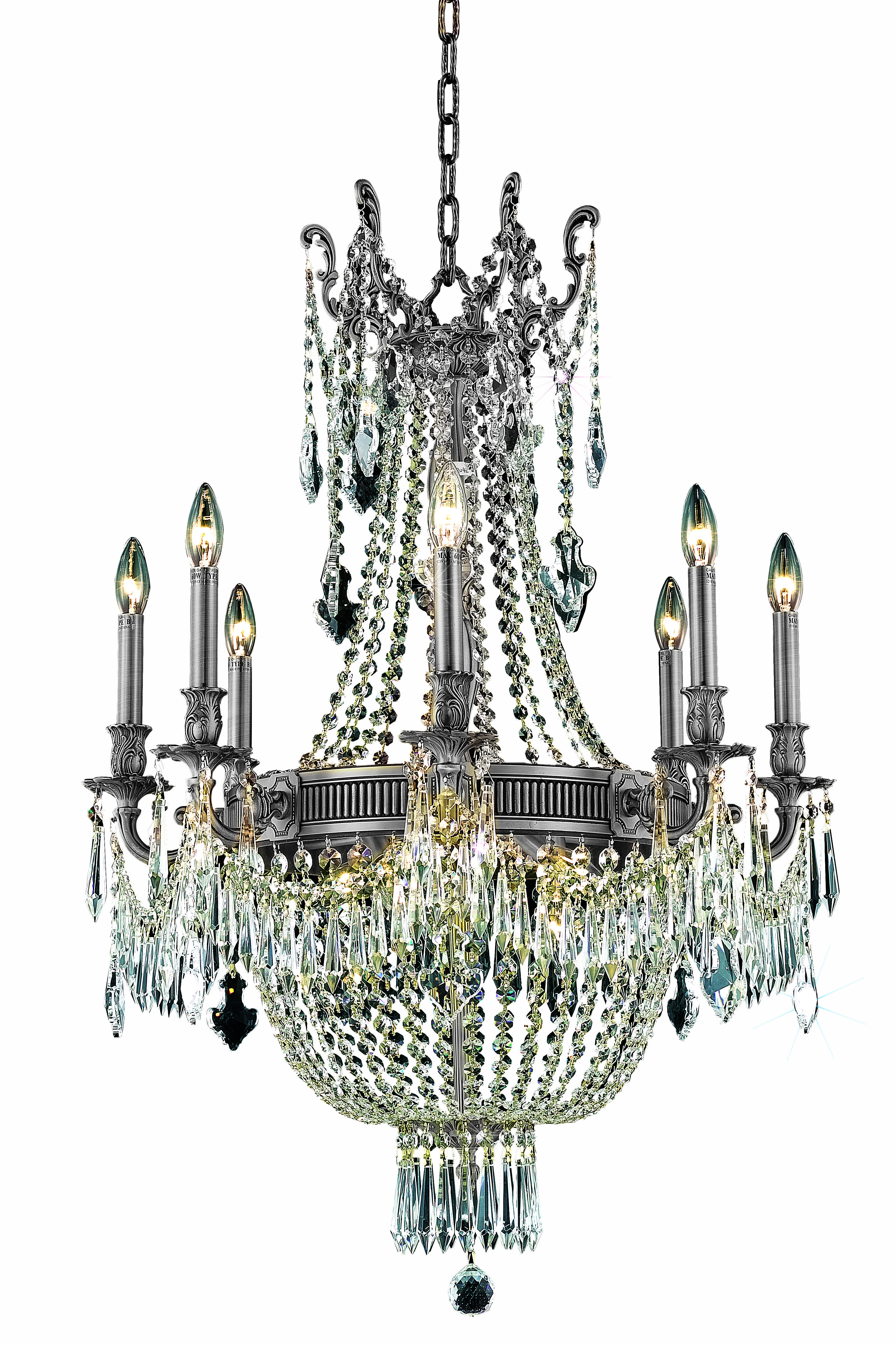 Astoria Grand Ursula 12 Light Candle Style Empire Chandelier With Crystal Accents Wayfair