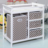 white changing table with hamper