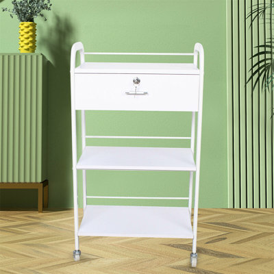 3 Tiers Rolling Utility Cart Mobile Storage Organizer Trolley Cart Shelf