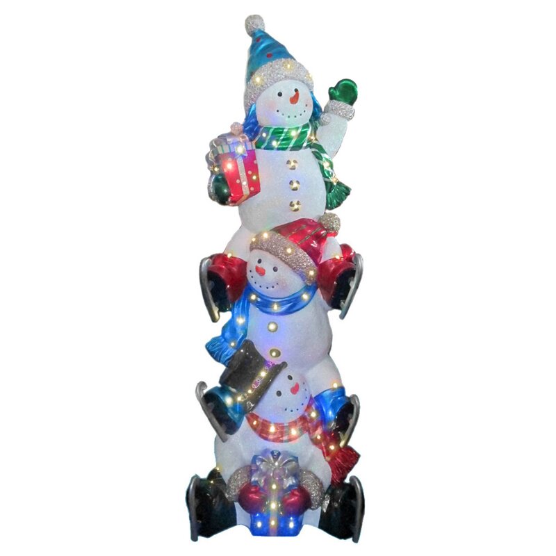 Hi-Line Gift Ltd. Stacking Snowmen with LED