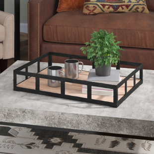 Black Iron Tray Wayfair Ambrose Rectangle Black Iron Tray