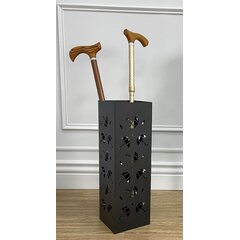 Color : Brown Wooden Square Umbrella Stand Great for Front Door/Entryway 16 × 16 × 50 cm Space-Saving Umbrella Holder 