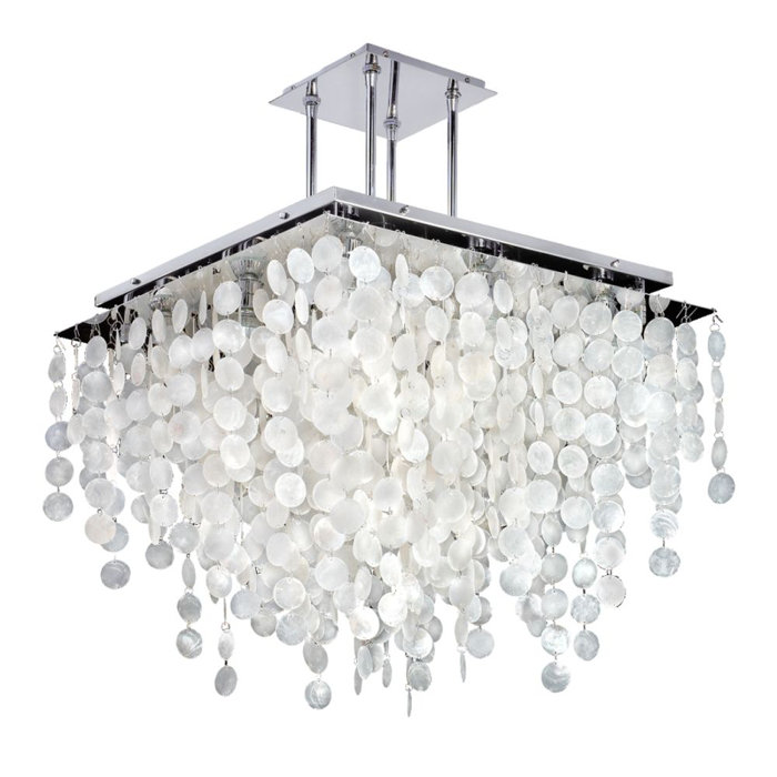 Cohen Arazi Capiz S Square 9 Light Crystal Chandelier Cohen Arazi Capiz S Square 9 Light Crystal Chandelier