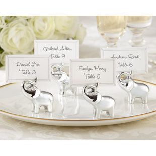 Place Card Holders Cheese Markers You Ll Love Wayfair Lucky In Love Elephant Place Card Holder Set Of 24
