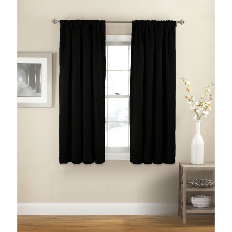 Beachcrest Home Evangelina Solid Room Darkening Thermal Rod Pocket