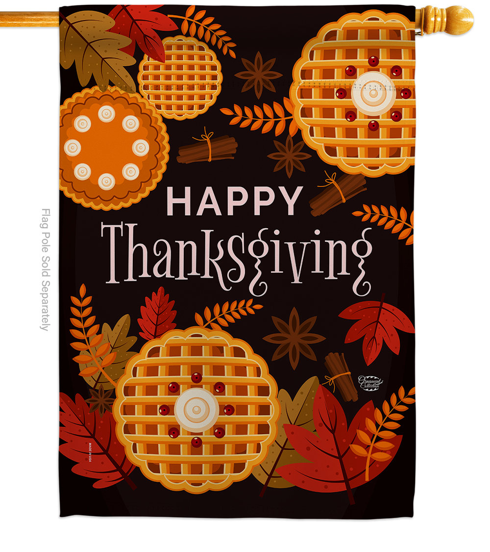 Ornament Collection Thanksgiving Leaves Impressions Decorative 2 Sided Polyester 40 X 28 In House Flag Wayfair