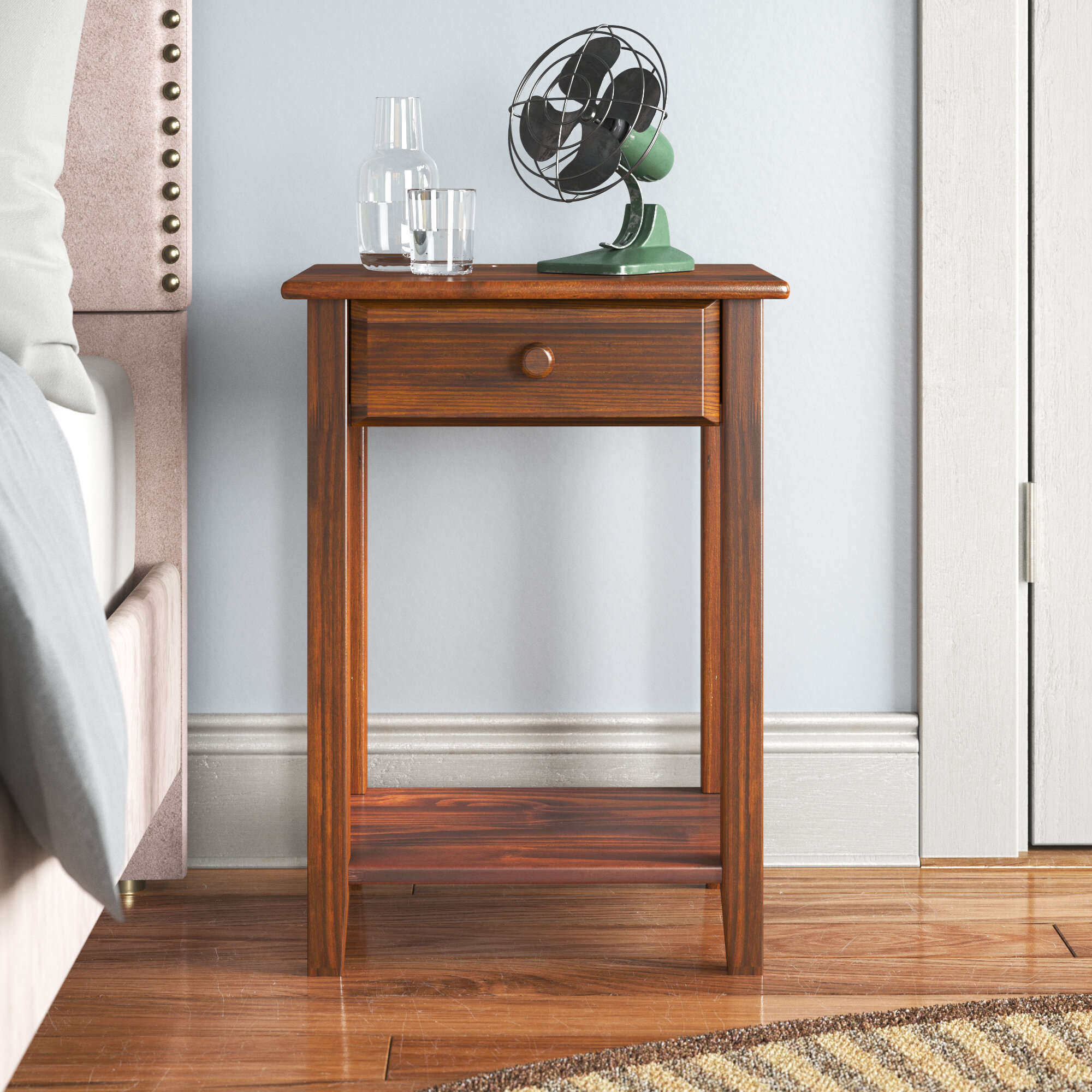 Andover Mills Errol 1 Drawer Solid Wood Nightstand Reviews Wayfair