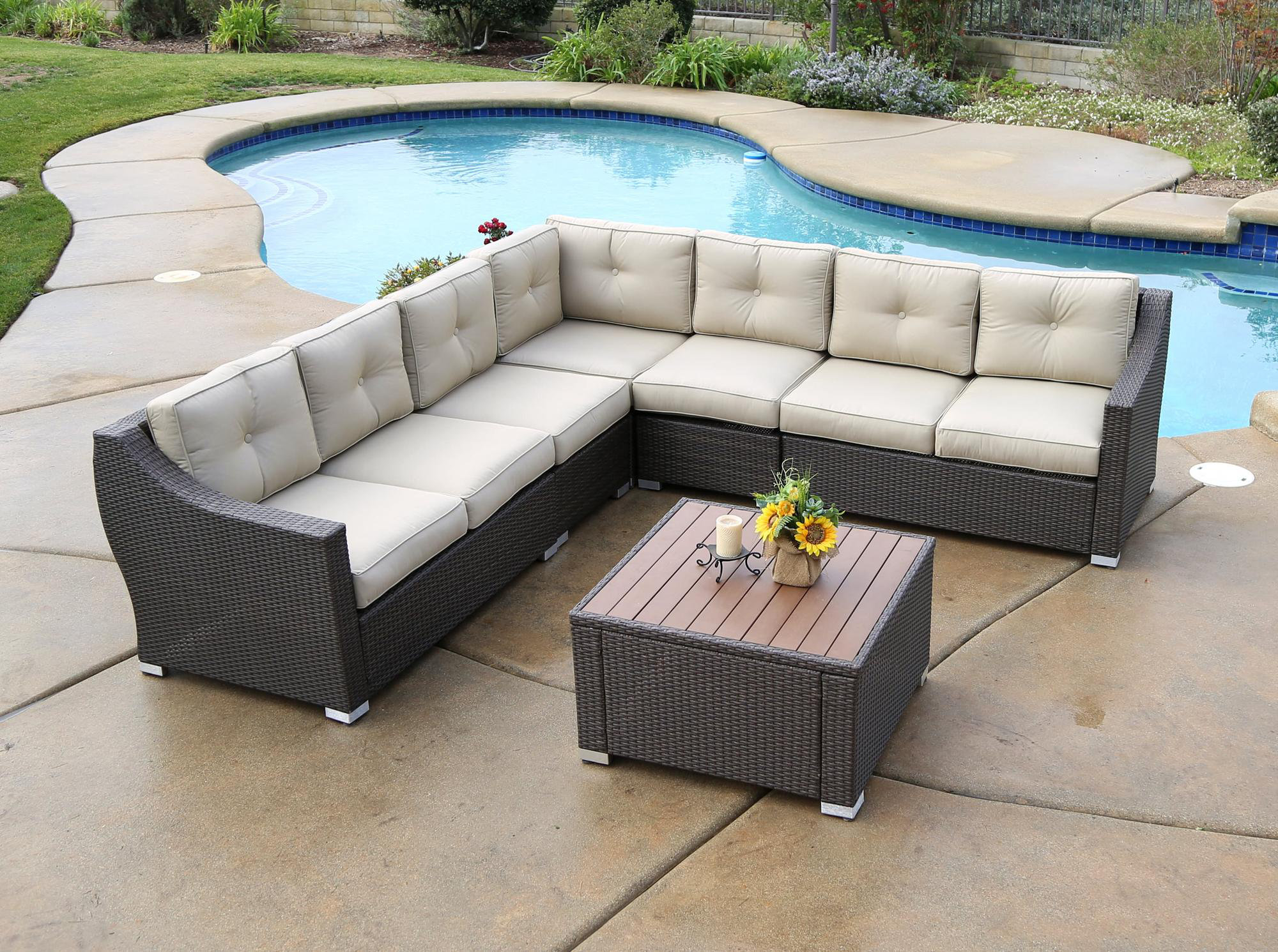Alcott Hill Lanclos 8 Piece Sectional Group With Cushions Wayfair