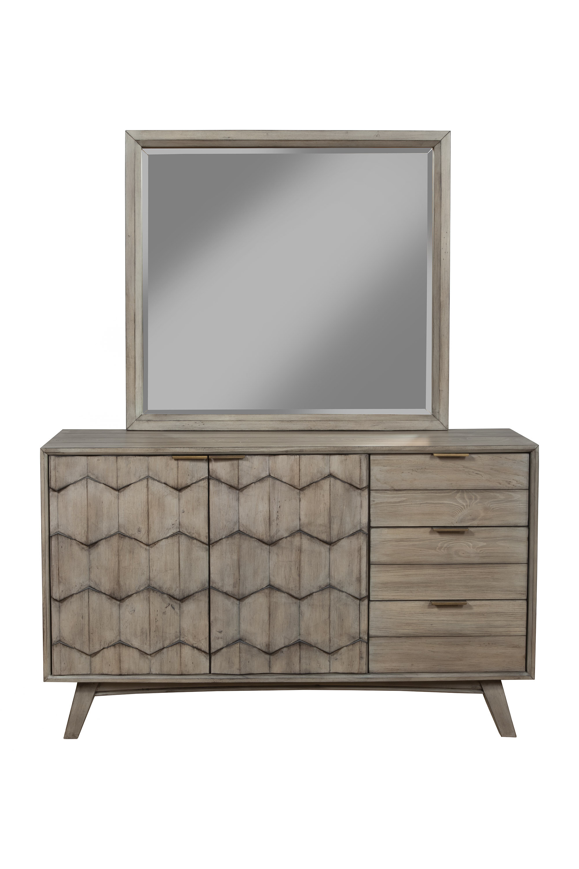 Foundstone Lola 3 Drawer Combo Dresser With Mirror Wayfair