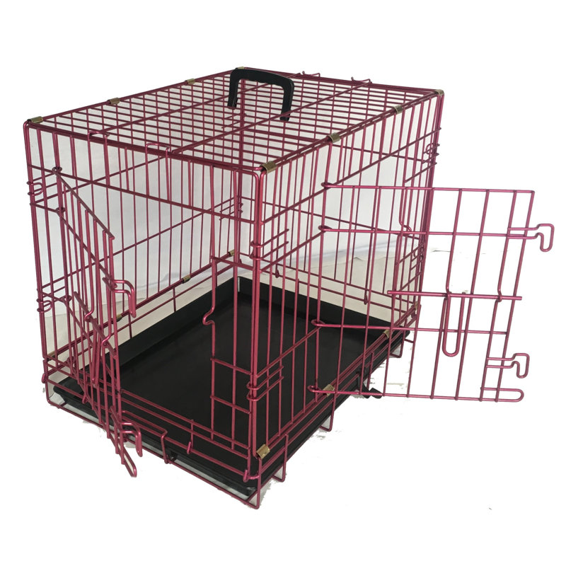 Tucker Murphy Pet Burnett Double Door Wire Dog Kennel Pet Crate Reviews Wayfair