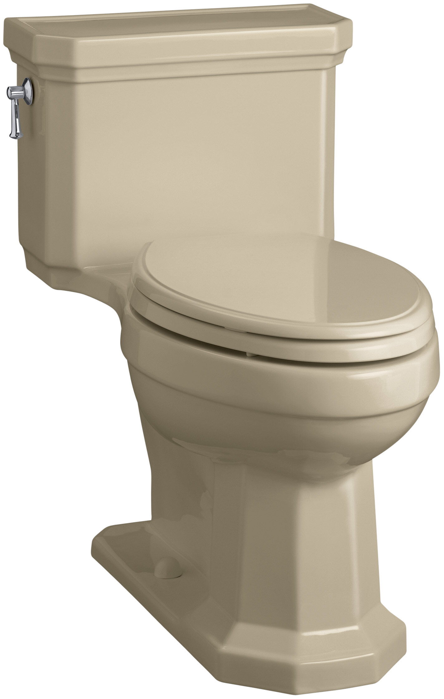 Kohler Kathryn Comfort Height Elongated One Piece 1 28 Gpf Toilet With Aquapiston Flush Technology Left Hand Trip Lever And Concealed Trapway Reviews Perigold