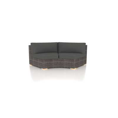 Rosecliff Heights Holcomb Curve Loveseat With Sunbrella Cushions Rosecliff Heights Cushion Color Canvas Charcoal From Wayfair North America Daily Mail