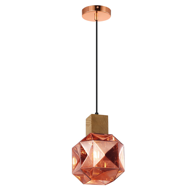 Brayden Studio Buitron 1 Light Single Geometric Pendant Reviews Wayfair