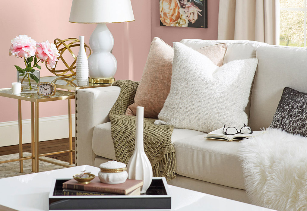 Glam Living Room Design Photo by Wayfair
