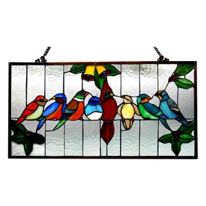 Gathering Birds Window Panel