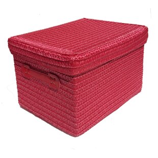 red storage boxes with lids