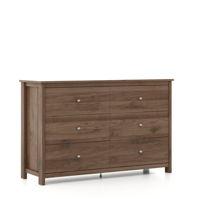 Isenbert 6 Drawer 47.2" W Standard Dresser.  Color Black