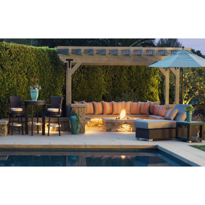 Signature 3 Piece Dining Set Patio Heaven Cushion Color: Sierra