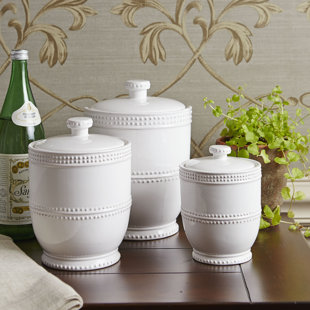 Farmhouse Rustic White Kitchen Canisters Jars Birch Lane