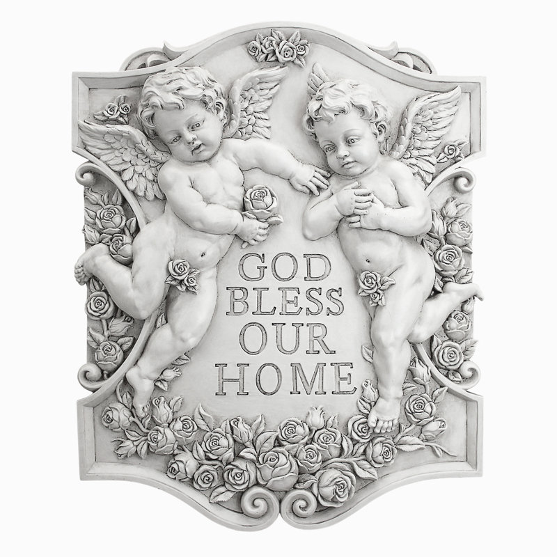 Design Toscano God Bless Our Home Cherubs Wall Decor Reviews