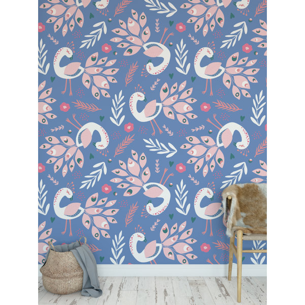 Indigo Safari Aadyn Peacock 16' L x 24 " W Smooth Peel and ...