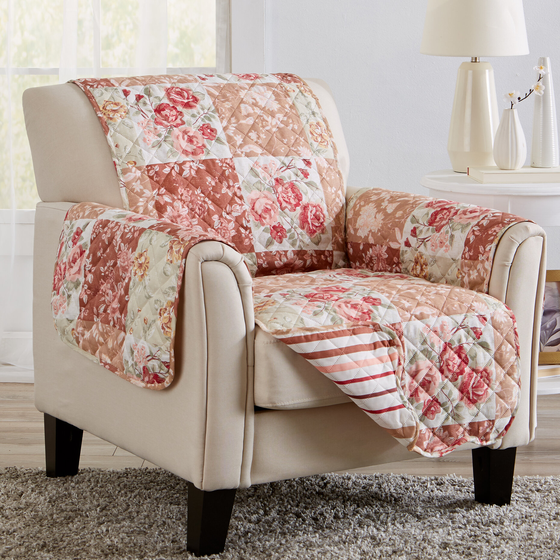 Red Barrel Studio Maribel Patchwork T Cushion Armchair Slipcover Reviews Wayfair