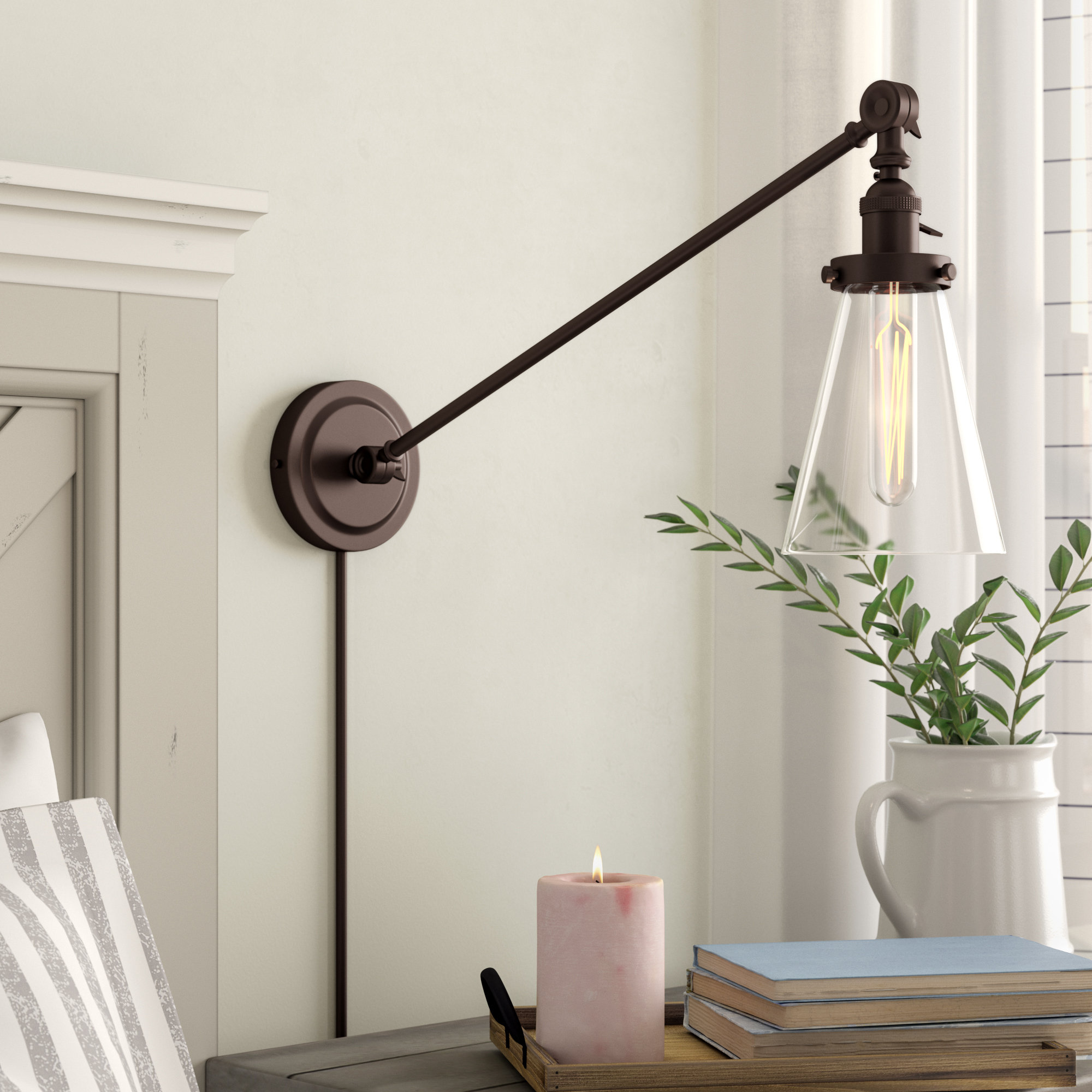 Gracie Oaks Martucci Double Swivel 1 Light Swing Arm Lamp Reviews Gracie Oaks Martucci Double Swivel 1 Light Swing Arm Lamp Reviews Wayfair