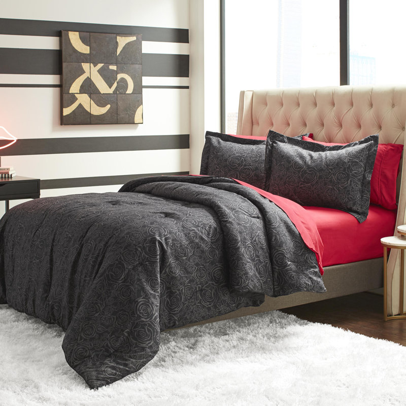 Betsey Johnson Inverse Rose Reversible Comforter Set Reviews