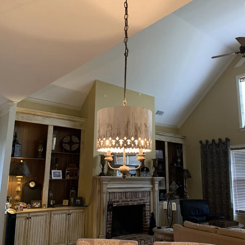 Gracie Oaks Boley 2 Light Unique Statement Drum Pendant Reviews Wayfair