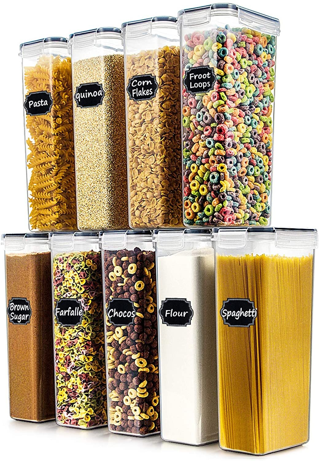 Large Cereal Dry Food Storage Container Plastic Suitable Flour Sugar Coffee Rice 